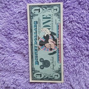 DISNEY Collectable Disney Dollars..$1 ,, 1989 series..treasurer Scrooge McDuck